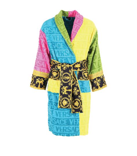 versace baroque bath robe|Versace multicolor robe.